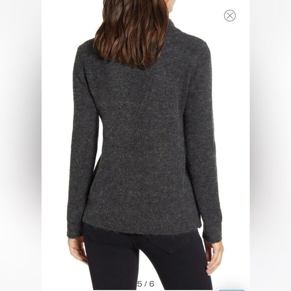 Vero moda Blakely Wool M Women’s Melange Cowl Neck Sweater side Zip Alpa… - Picture 3 of 16